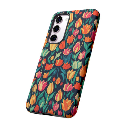 Tulip Medley Tough Phone Case - Vibrant Spring Floral Design