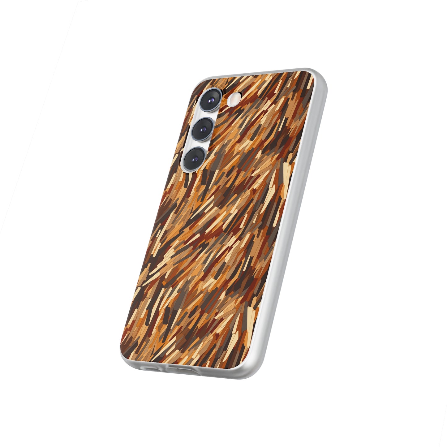 Fragmented Forest: Autumn's Abstract Palette Flexible Phone Case