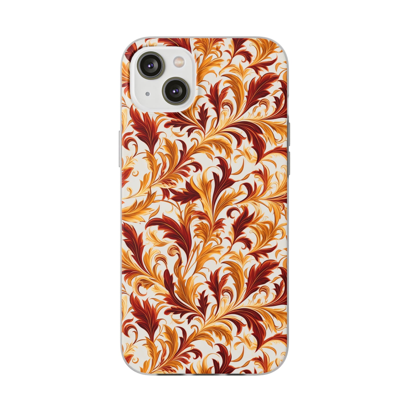 Swirling Autumn: Vortexes of Fall Foliage in Gold and Bronze - Flexible Phone Case