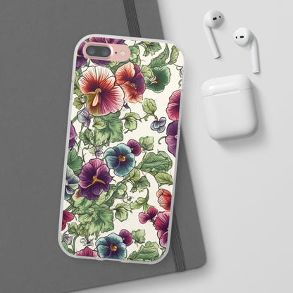 Watercolour Pansy Phone Case - Delicate Floral Elegance - Spring Collection - Flexi Cases Phone Case Pattern Symphony iPhone 7 Plus with gift packaging  