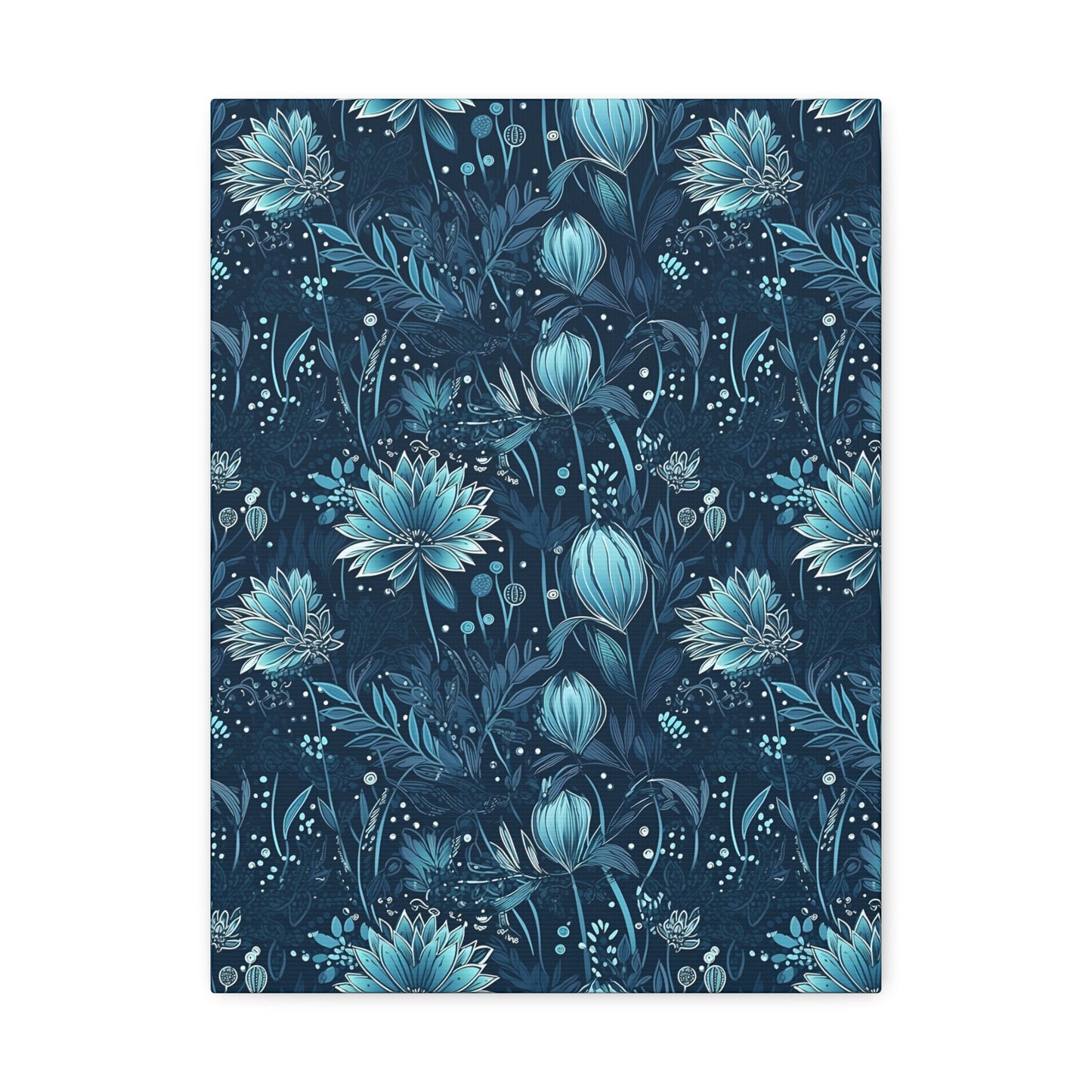 Metallic Blue Scilla - Shimmering Spring Wall Art Canvas