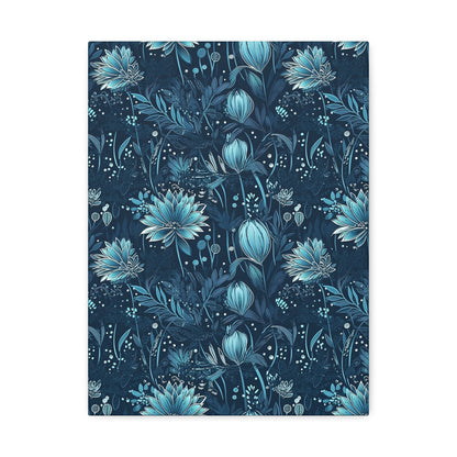 Metallic Blue Scilla - Shimmering Spring Wall Art Canvas