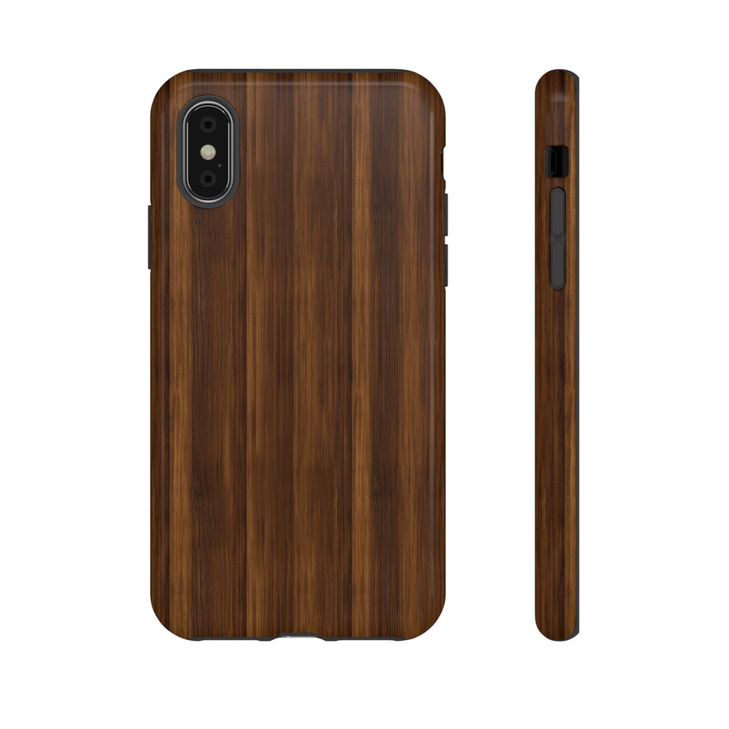 Luxurious Faux Dark Walnut Essence Phone Case - Rich and Refined Natural Wood Design - Tough Cases