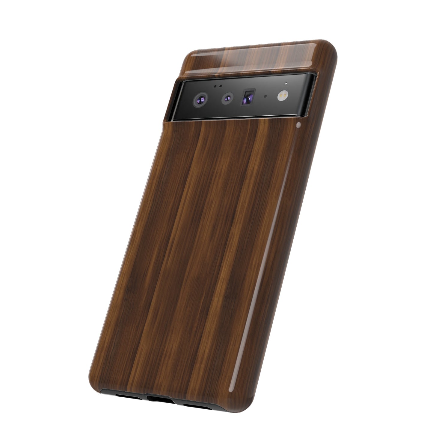 Luxurious Faux Dark Walnut Essence Phone Case - Rich and Refined Natural Wood Design - Tough Cases