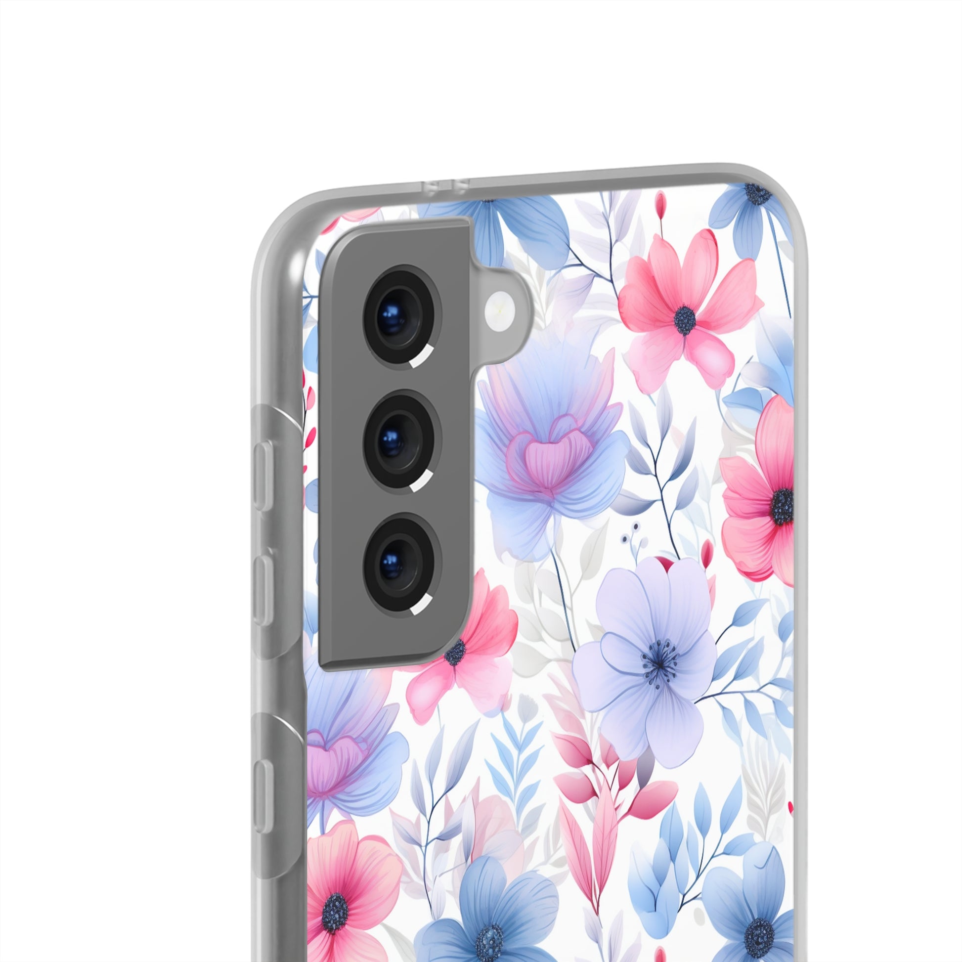 Floral Whispers - Soft Hues of Violets, Pinks, and Blues - Flexi Phone Case Phone Case Pattern Symphony   