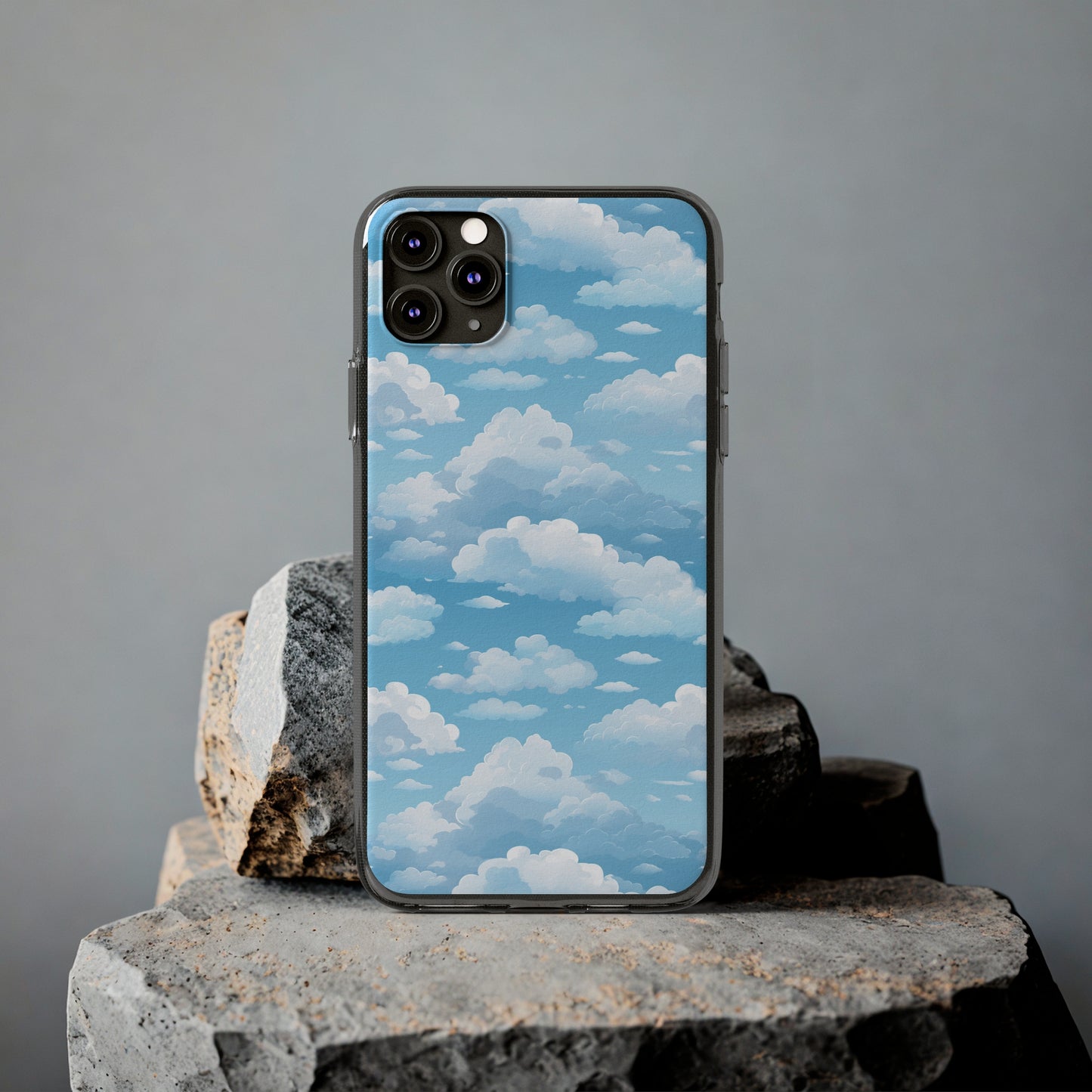 Boundless Azure Horizon - Calm Sky Design Soft Phone Case for IPhone, Samsung, and Google Pixel Phone Case Pattern Symphony   