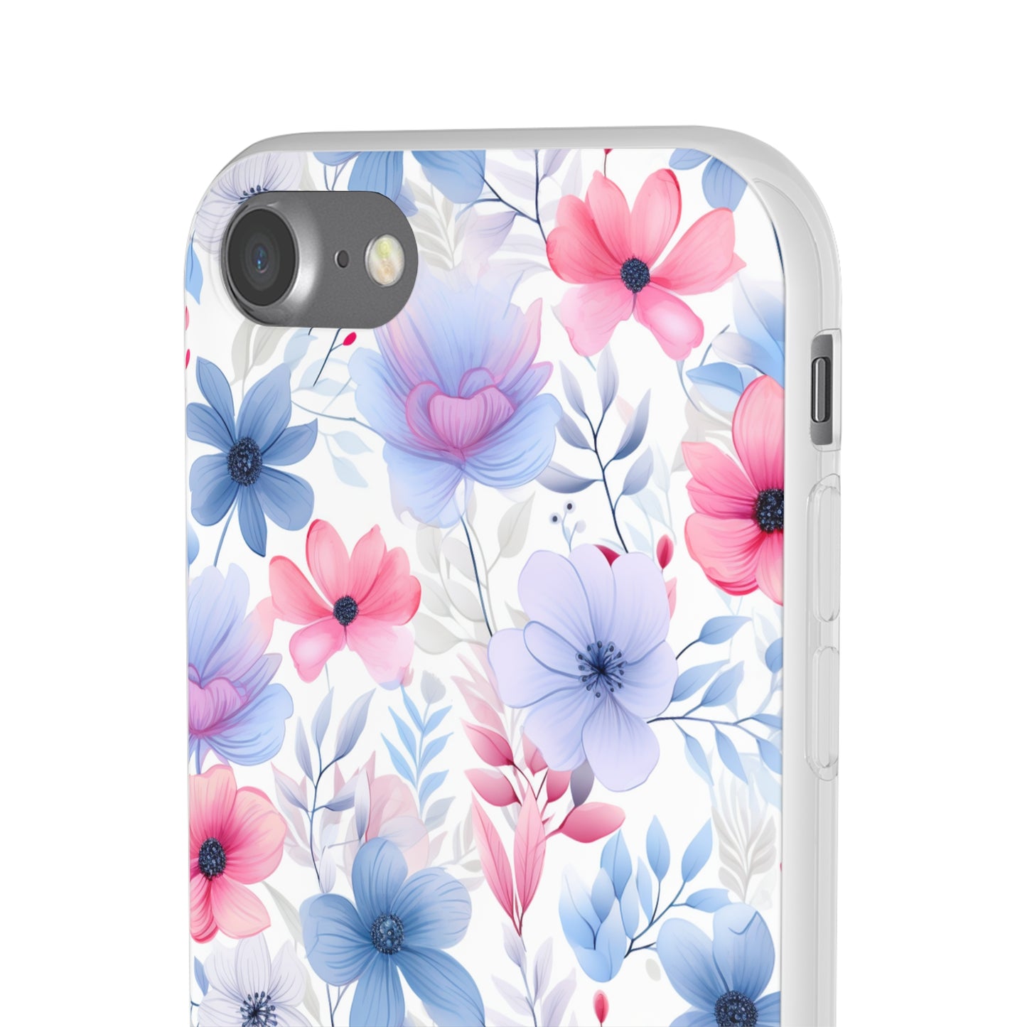 Floral Whispers - Soft Hues of Violets, Pinks, and Blues - Flexi Phone Case Phone Case Pattern Symphony   