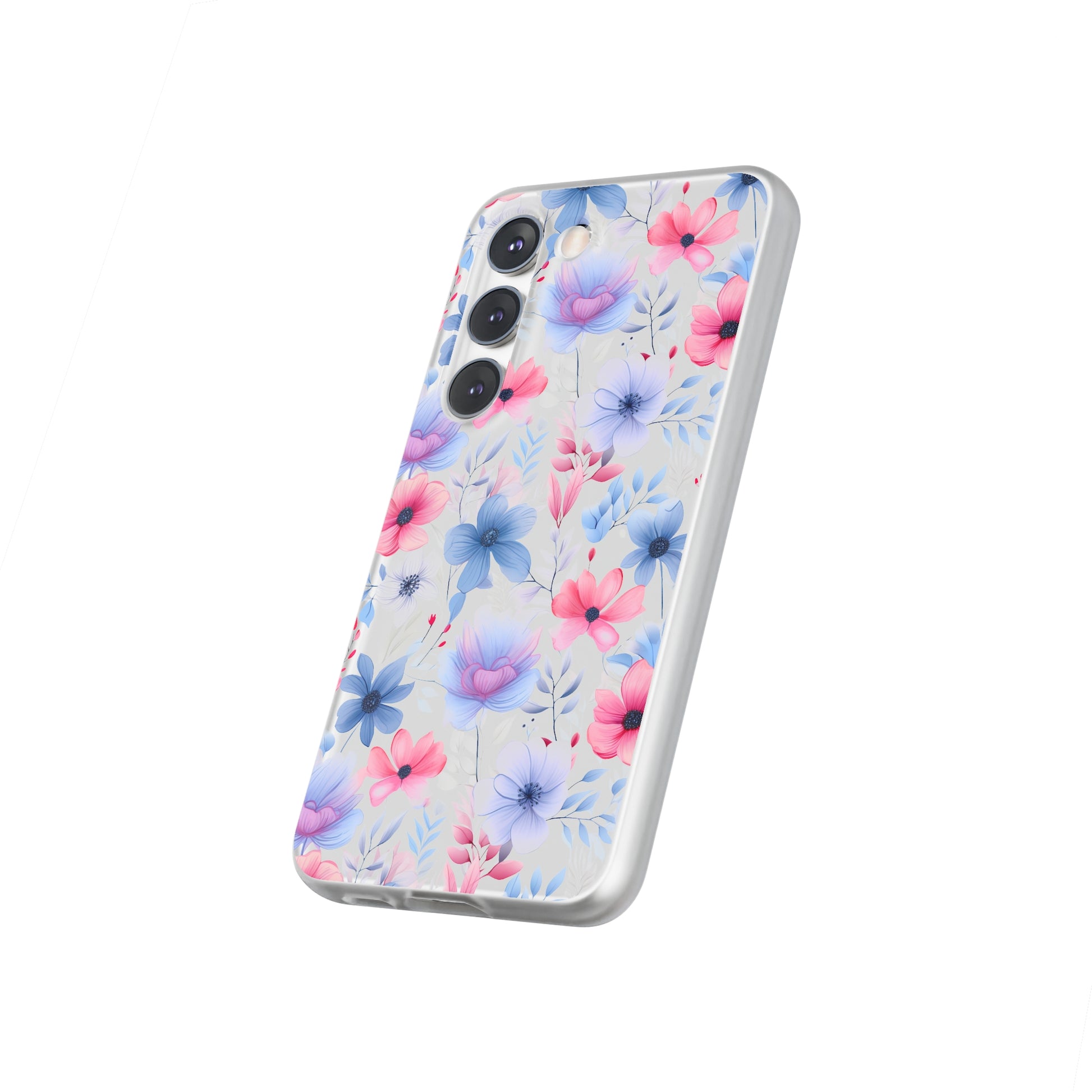 Floral Whispers - Soft Hues of Violets, Pinks, and Blues - Flexi Phone Case Phone Case Pattern Symphony   