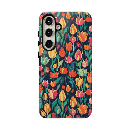 Tulip Medley Tough Phone Case - Vibrant Spring Floral Design