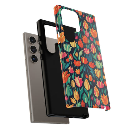 Tulip Medley Tough Phone Case - Vibrant Spring Floral Design