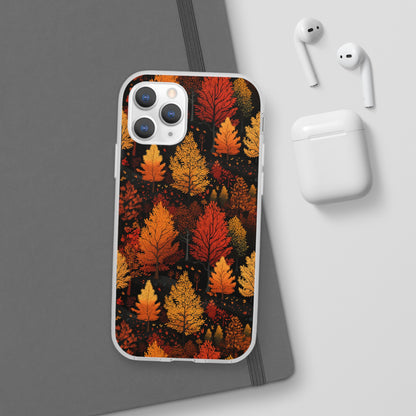 Bronzed Forest: A Chromatic Landscape - Flexible Phone Case