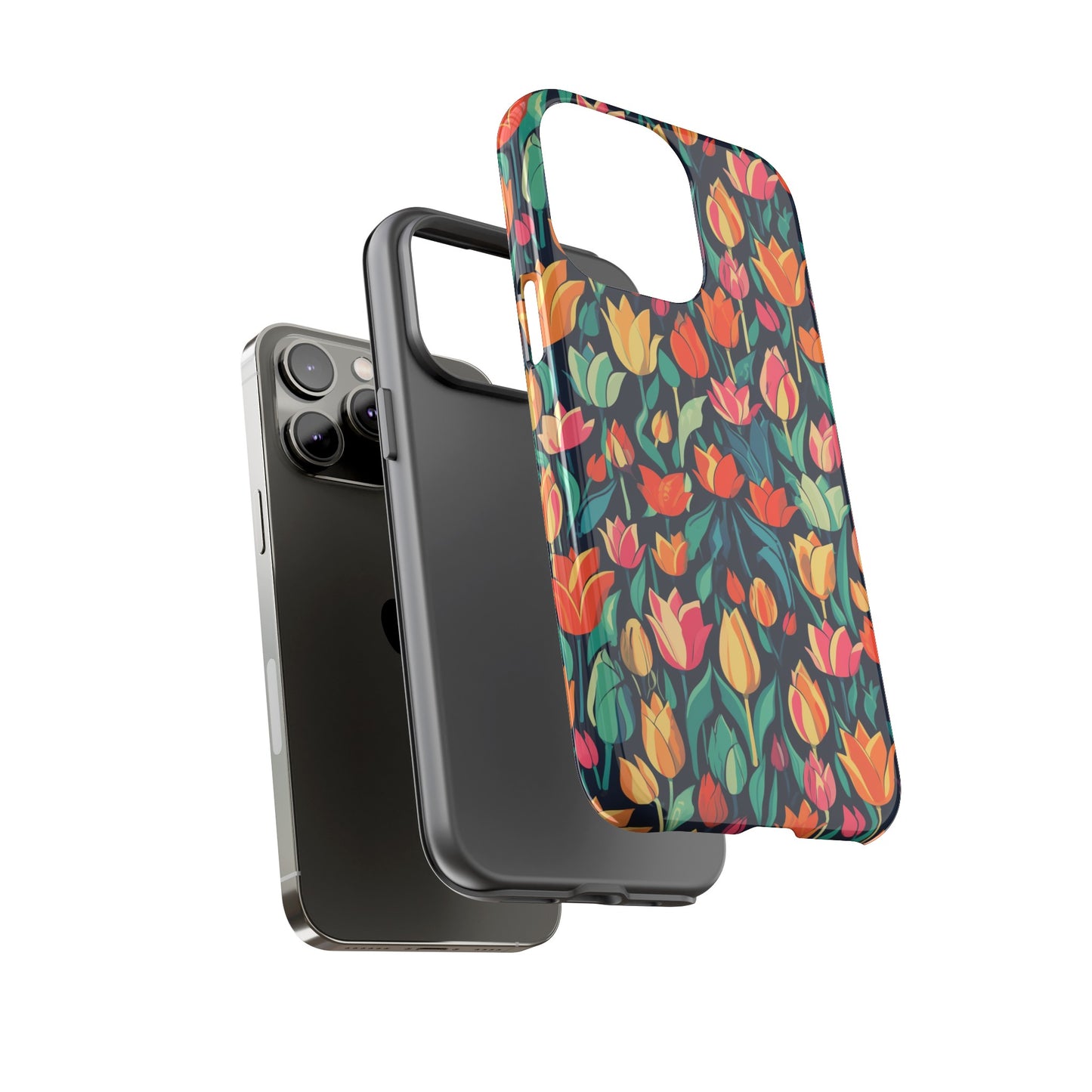 Tulip Medley Tough Phone Case - Vibrant Spring Floral Design