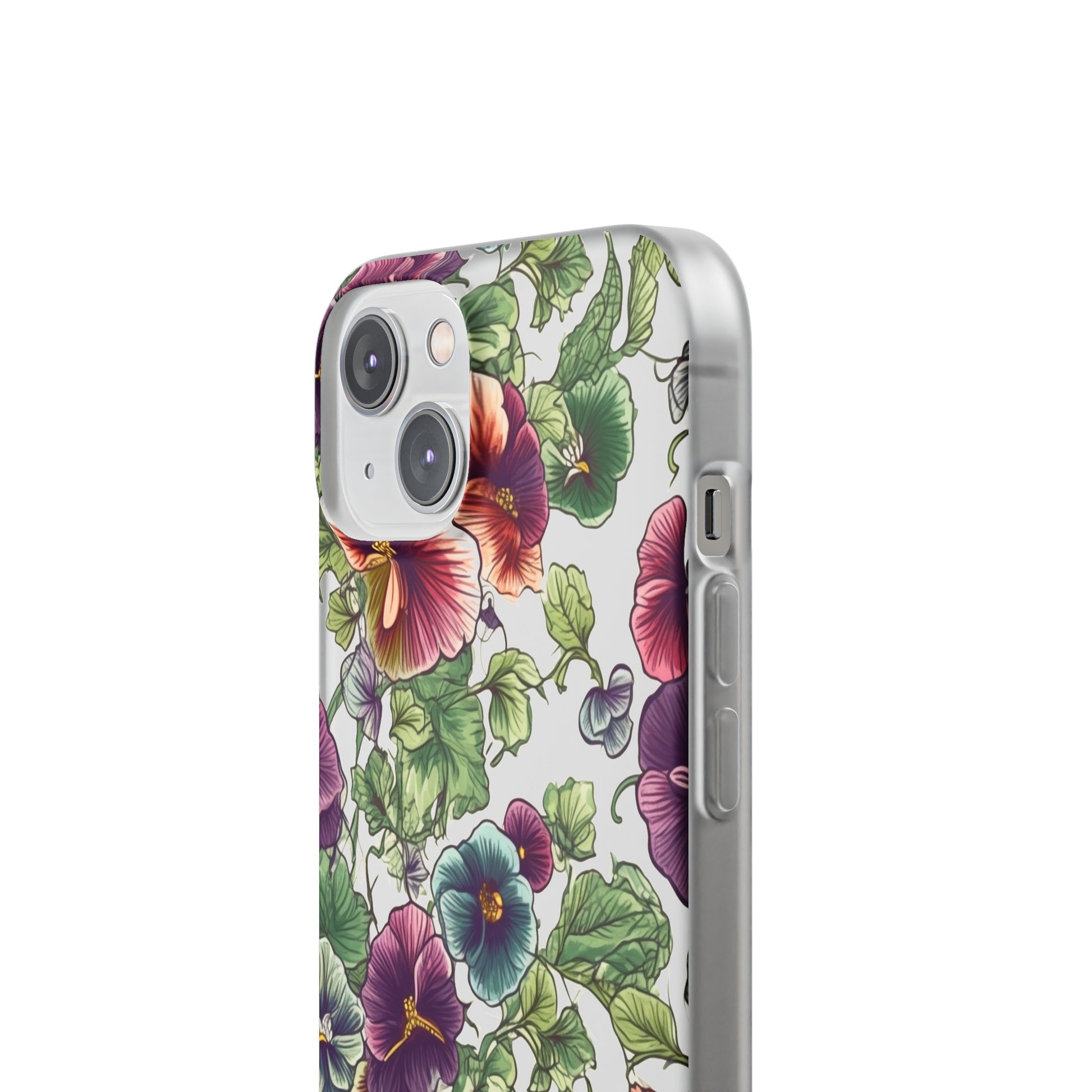 Watercolour Pansy Phone Case - Delicate Floral Elegance - Spring Collection - Flexi Cases Phone Case Pattern Symphony   