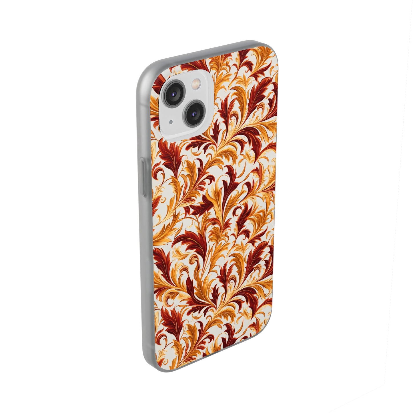 Swirling Autumn: Vortexes of Fall Foliage in Gold and Bronze - Flexible Phone Case