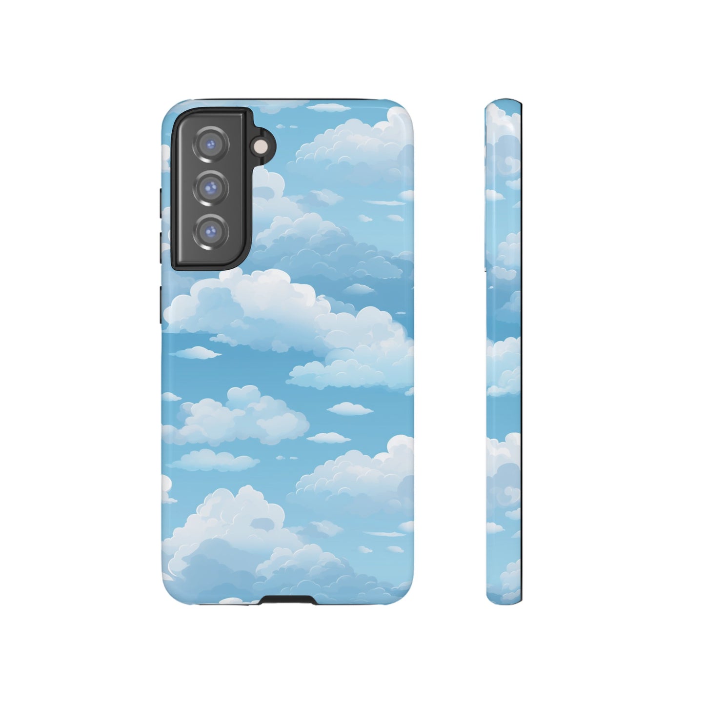 Azure Horizon Phone Case - Majestic Sky & Cloud Pattern - Tough Phone Case