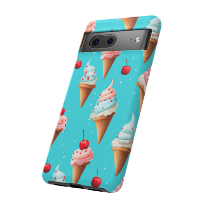 Sundae Funday - Ice Cream Cone Pattern Phone Case - iPhone & Samsung Compatible Phone Case Pattern Symphony   