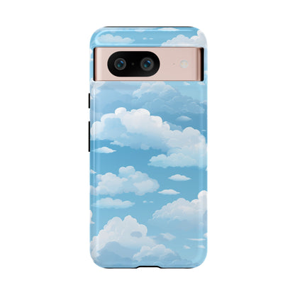 Azure Horizon Phone Case - Majestic Sky & Cloud Pattern - Tough Phone Case