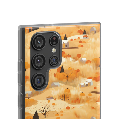 Harvest Homestead: Whimsical Autumn Villages - Flexible Phone Case