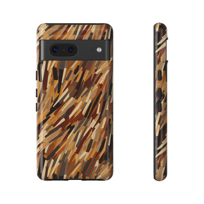 Fragmented Forest: Autumn's Abstract Palette Tough Phone Case