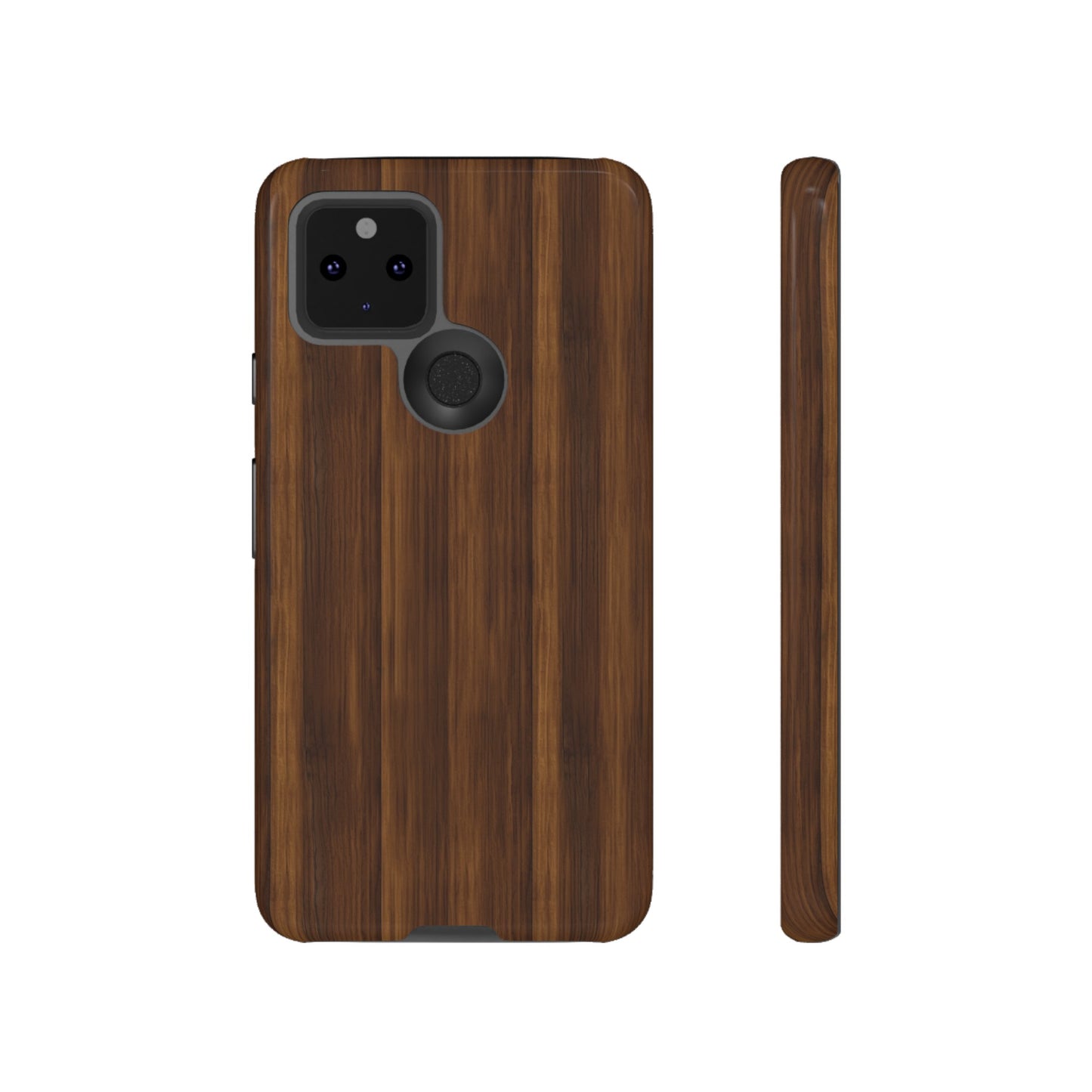 Luxurious Faux Dark Walnut Essence Phone Case - Rich and Refined Natural Wood Design - Tough Cases