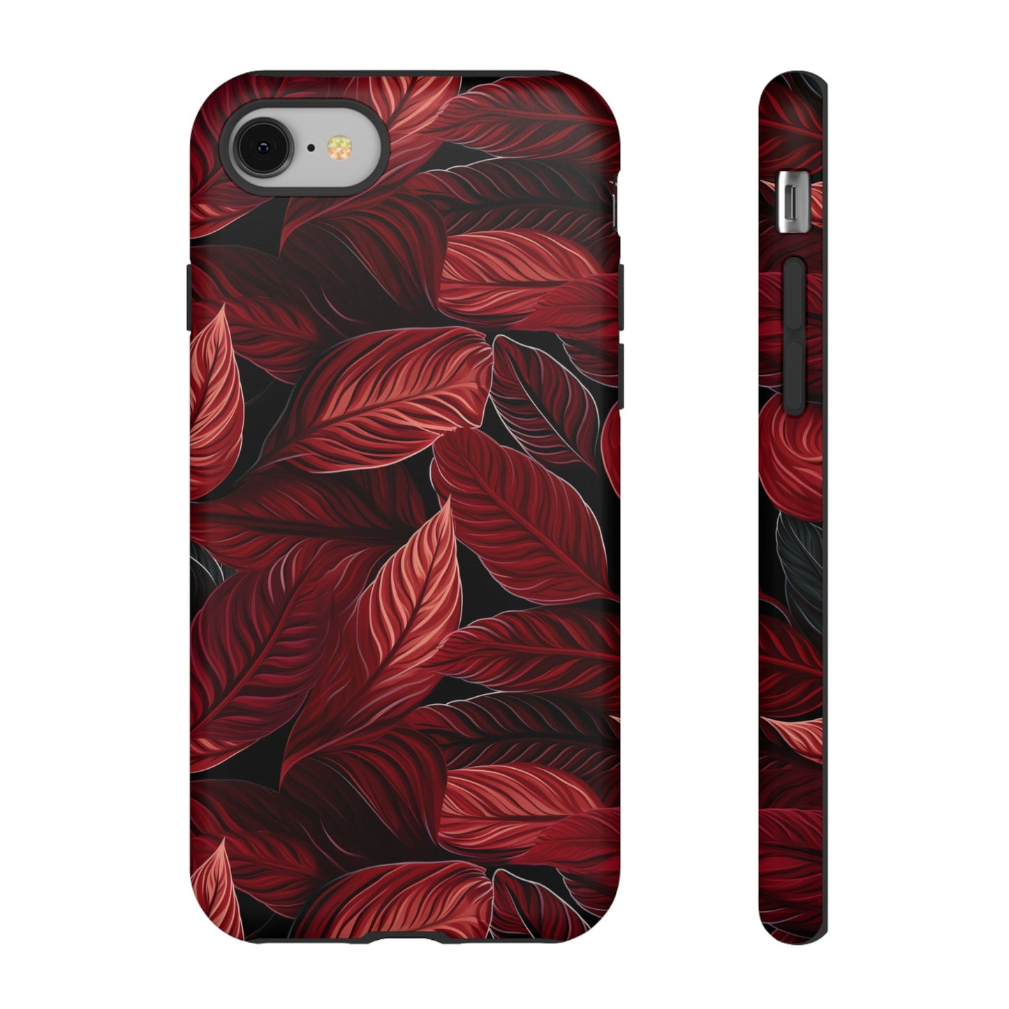 Scarlet Whispers: Lush Autumn Colours in Botanical Bliss - Tough Phone Case