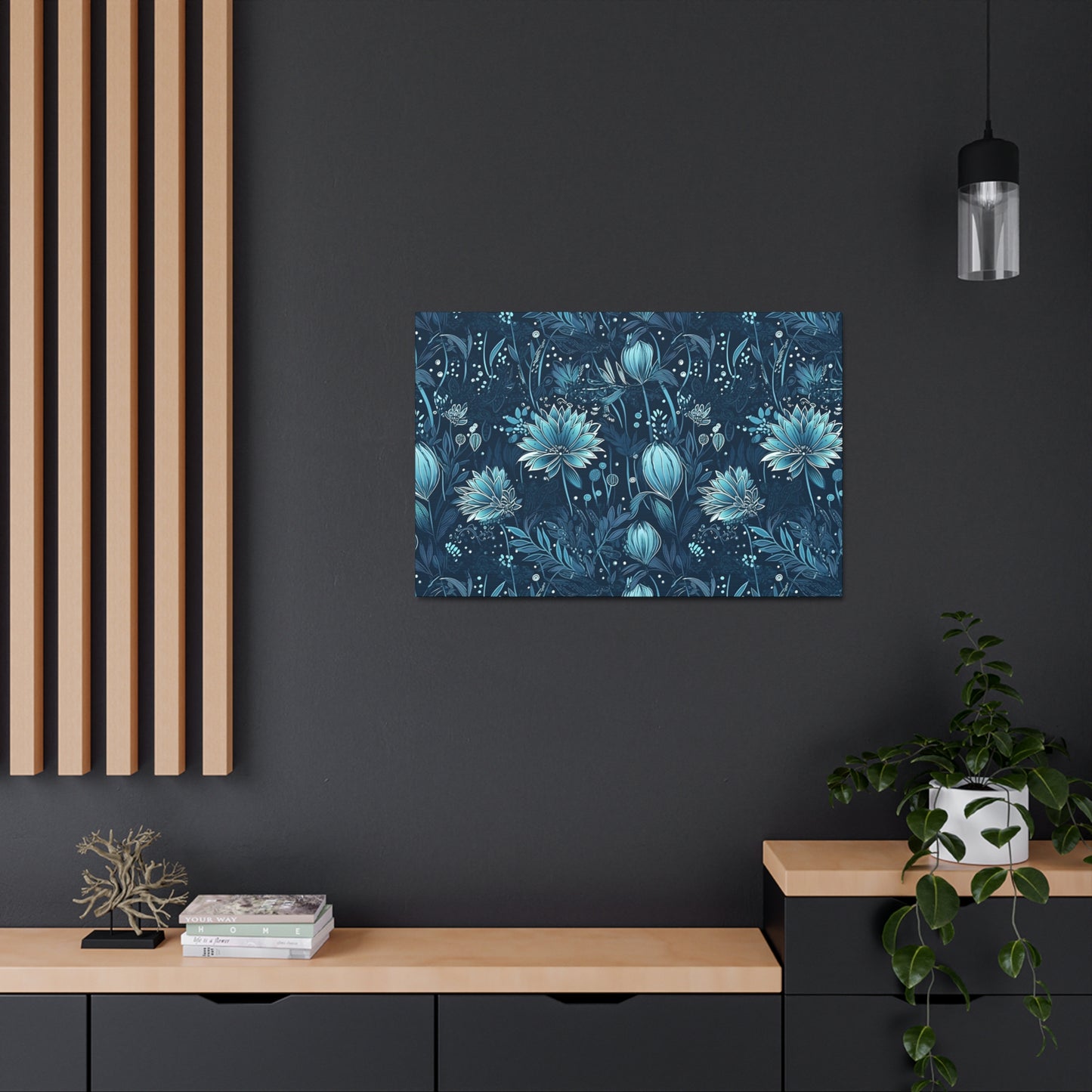 Metallic Blue Scilla - Shimmering Spring Wall Art Canvas