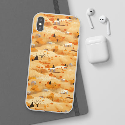 Harvest Homestead: Whimsical Autumn Villages - Flexible Phone Case