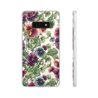 Watercolour Pansy Phone Case - Delicate Floral Elegance - Spring Collection - Flexi Cases Phone Case Pattern Symphony   