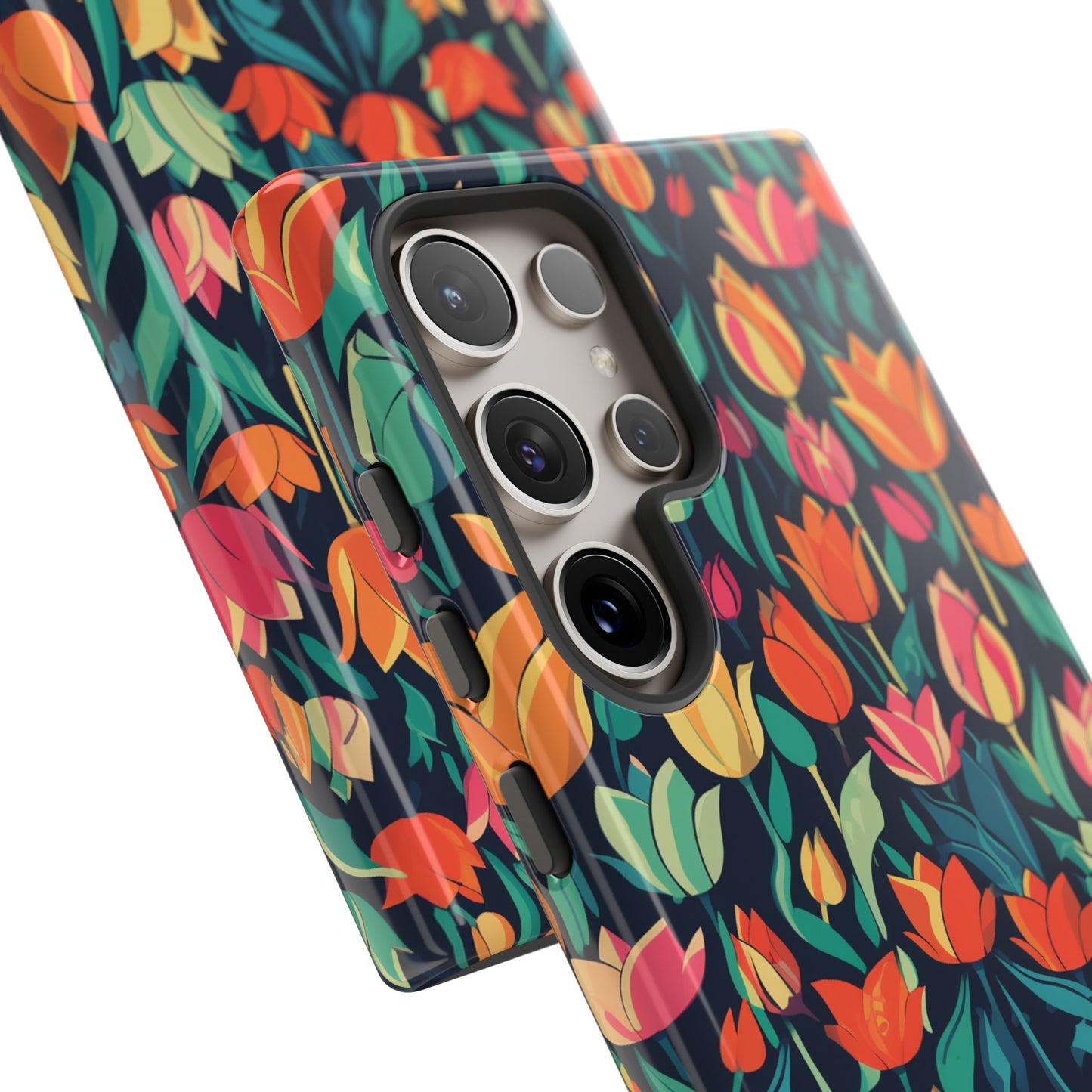 Tulip Medley Tough Phone Case - Vibrant Spring Floral Design