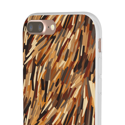 Fragmented Forest: Autumn's Abstract Palette Flexible Phone Case