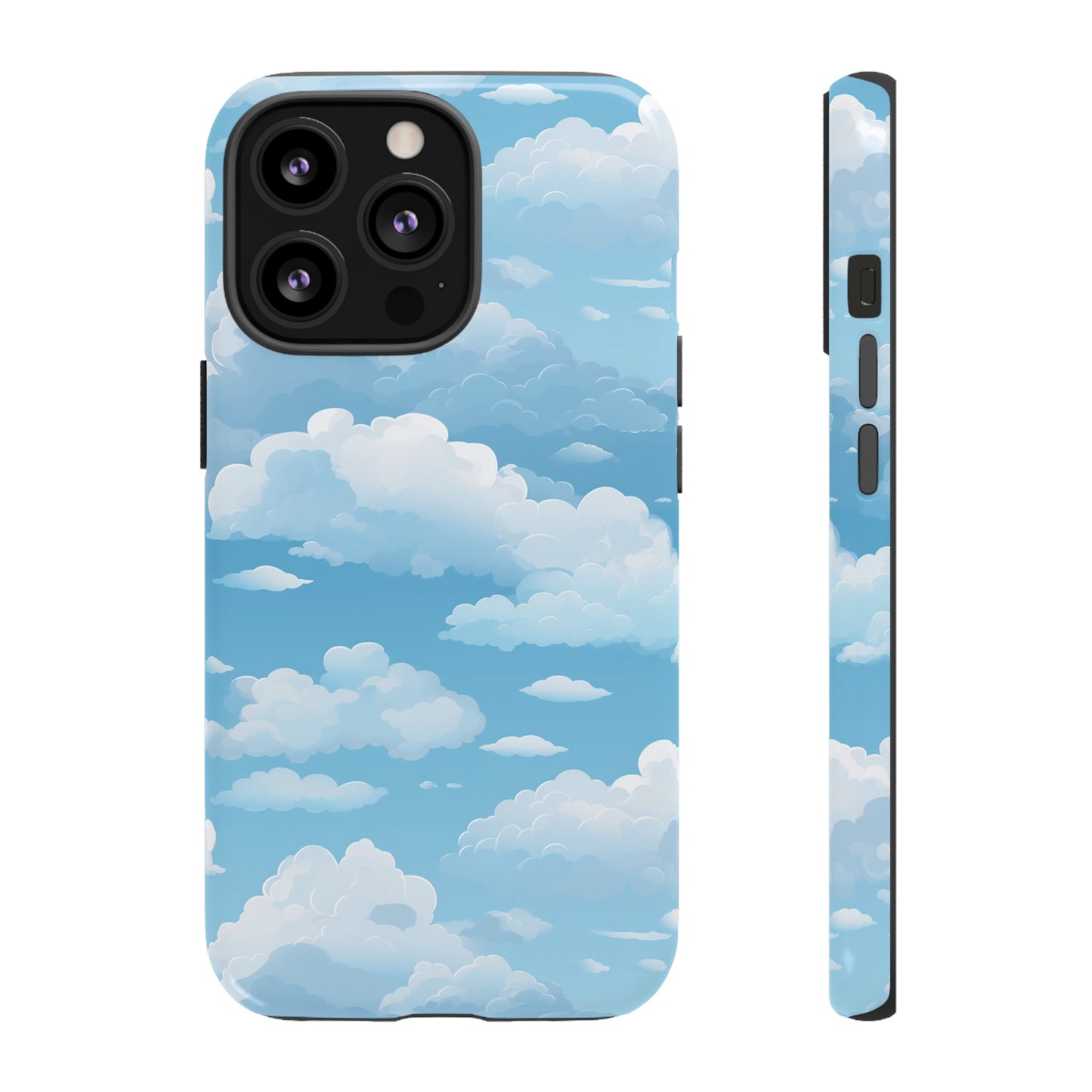 Azure Horizon Phone Case - Majestic Sky & Cloud Pattern - Tough Phone Case