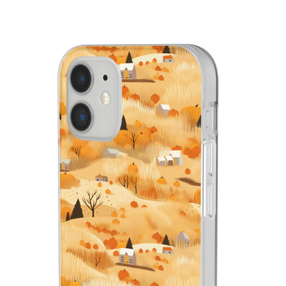 Harvest Homestead: Whimsical Autumn Villages - Flexible Phone Case