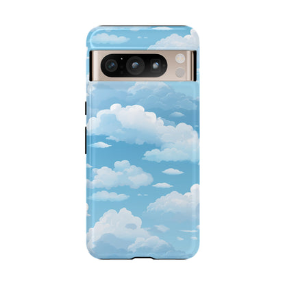 Azure Horizon Phone Case - Majestic Sky & Cloud Pattern - Tough Phone Case