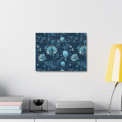 Metallic Blue Scilla - Shimmering Spring Wall Art Canvas