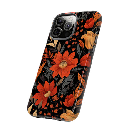 Autumn Blossom Noir: A Dark Floral Canvas Tough Case