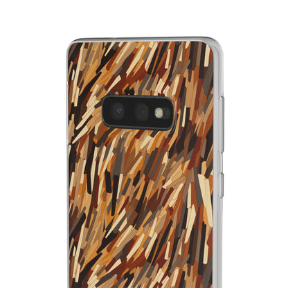 Fragmented Forest: Autumn's Abstract Palette Flexible Phone Case