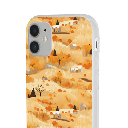 Harvest Homestead: Whimsical Autumn Villages - Flexible Phone Case