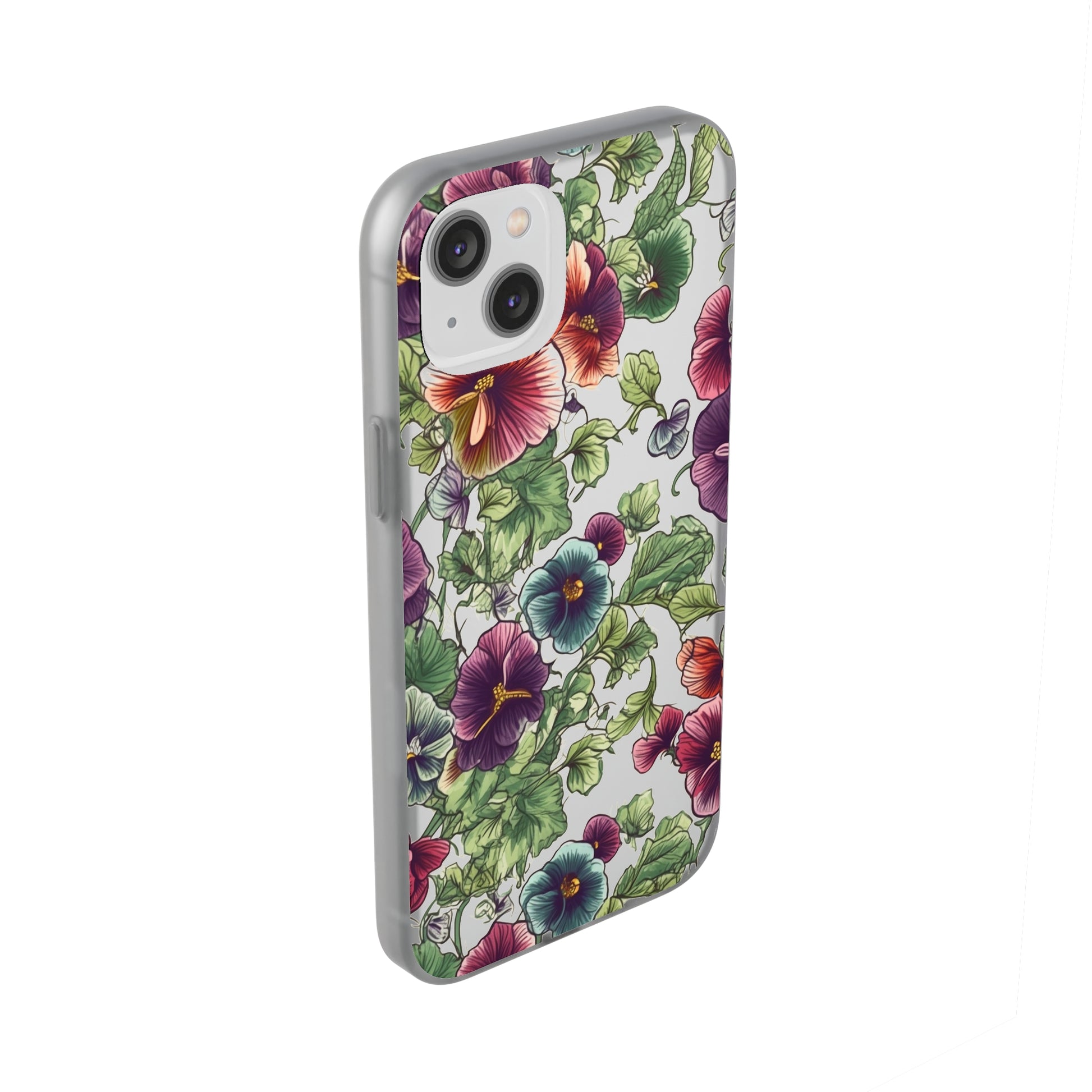 Watercolour Pansy Phone Case - Delicate Floral Elegance - Spring Collection - Flexi Cases Phone Case Pattern Symphony   