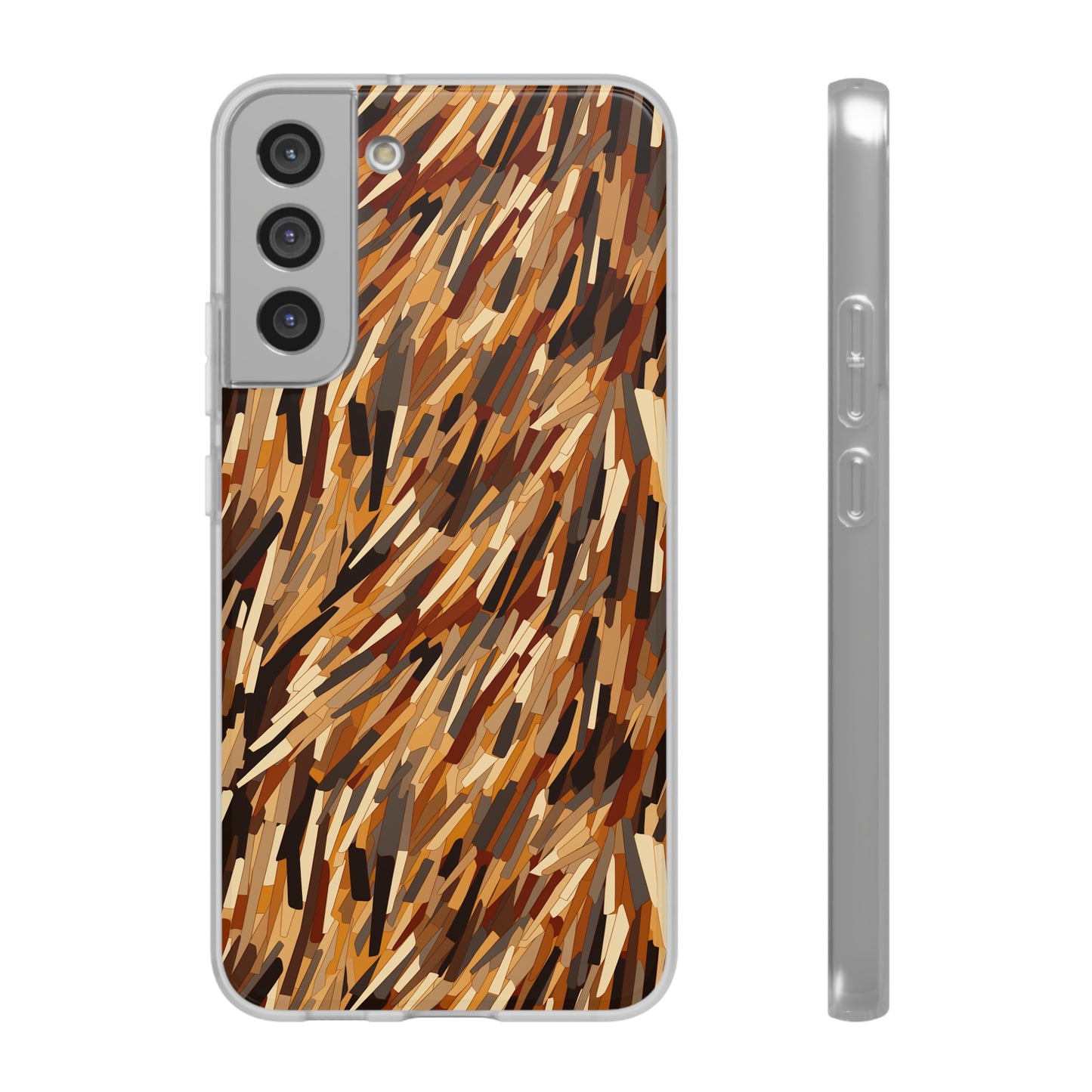 Fragmented Forest: Autumn's Abstract Palette Flexible Phone Case