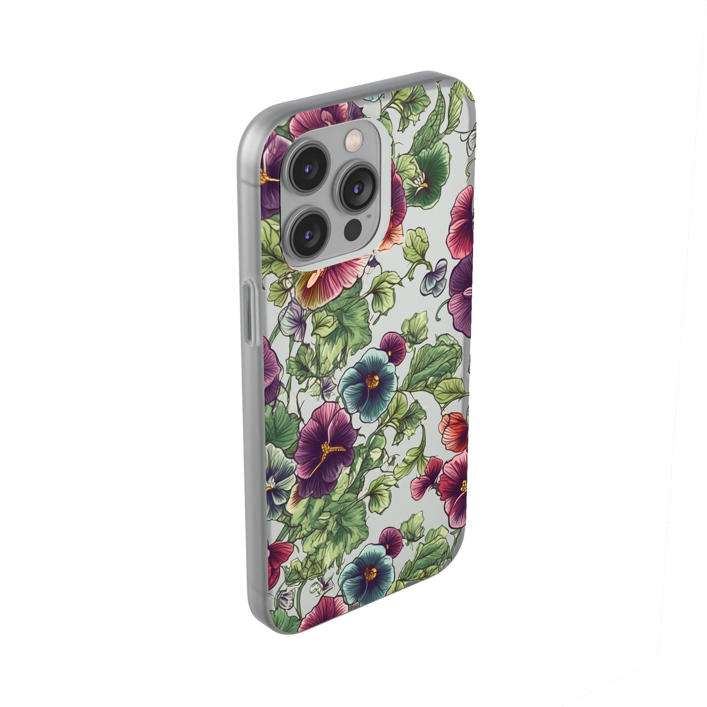 Watercolour Pansy Phone Case - Delicate Floral Elegance - Spring Collection - Flexi Cases Phone Case Pattern Symphony   