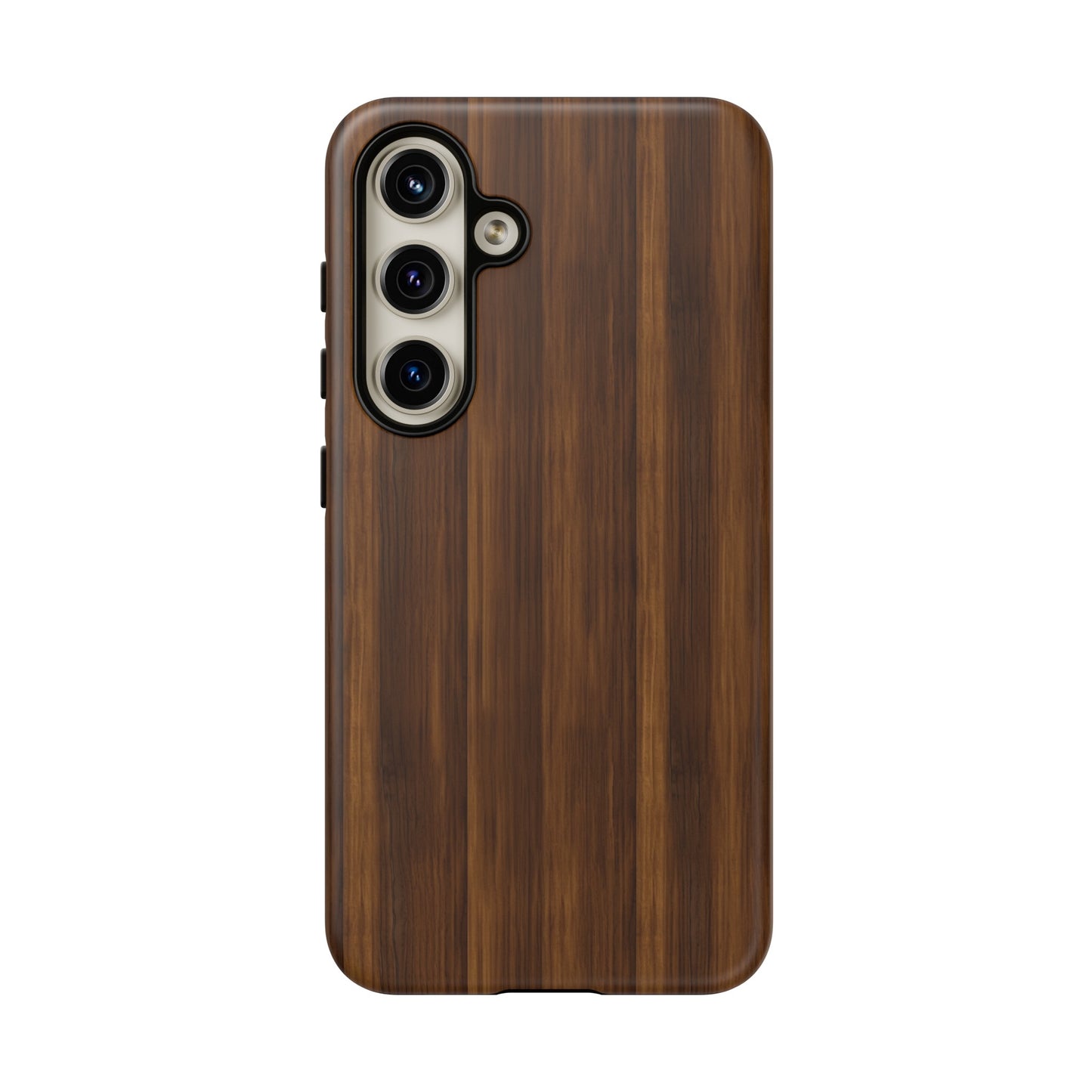 Luxurious Faux Dark Walnut Essence Phone Case - Rich and Refined Natural Wood Design - Tough Cases