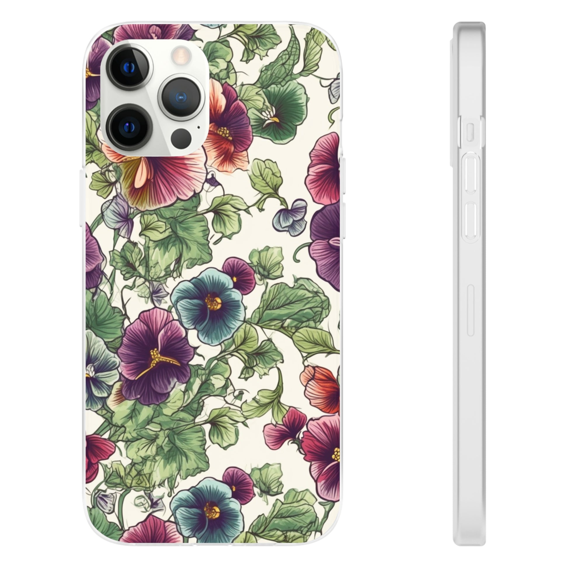 Watercolour Pansy Phone Case - Delicate Floral Elegance - Spring Collection - Flexi Cases Phone Case Pattern Symphony   