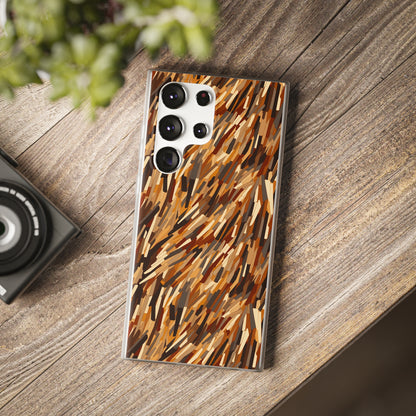 Fragmented Forest: Autumn's Abstract Palette Flexible Phone Case