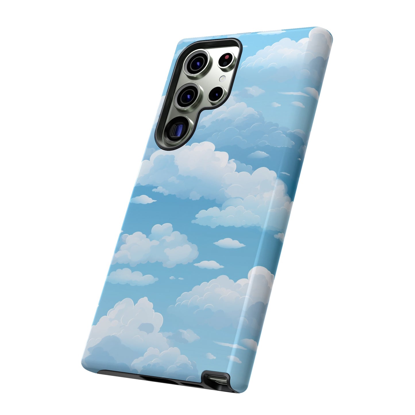 Azure Horizon Phone Case - Majestic Sky & Cloud Pattern - Tough Phone Case