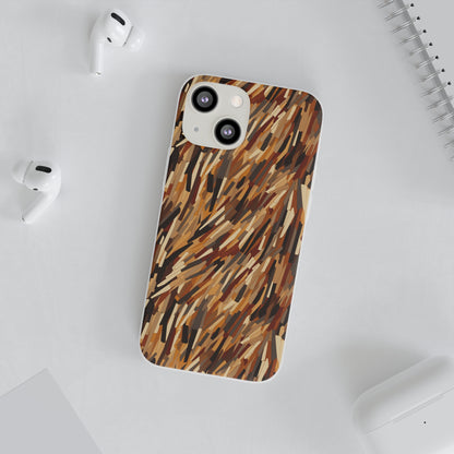 Fragmented Forest: Autumn's Abstract Palette Flexible Phone Case