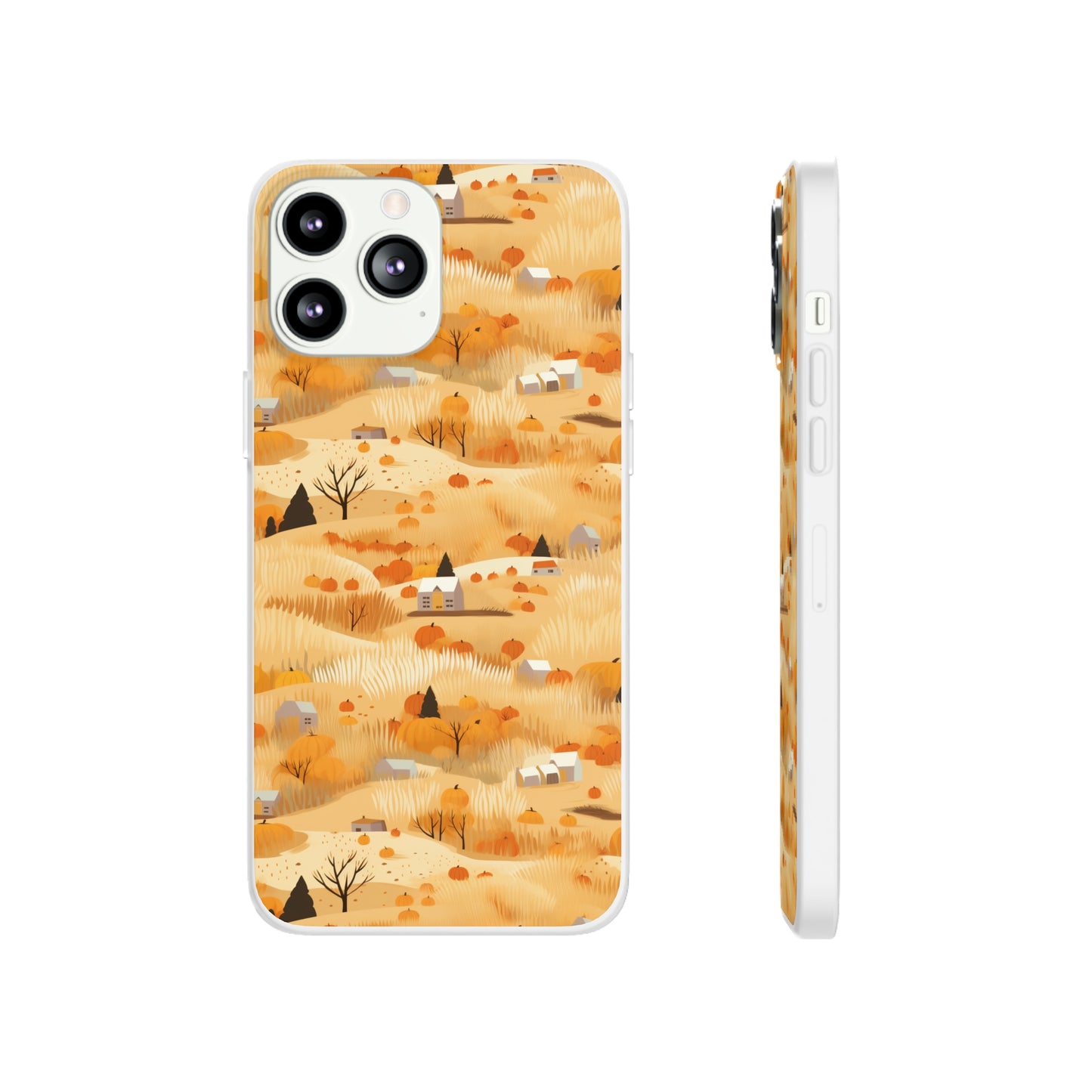 Harvest Homestead: Whimsical Autumn Villages - Flexible Phone Case