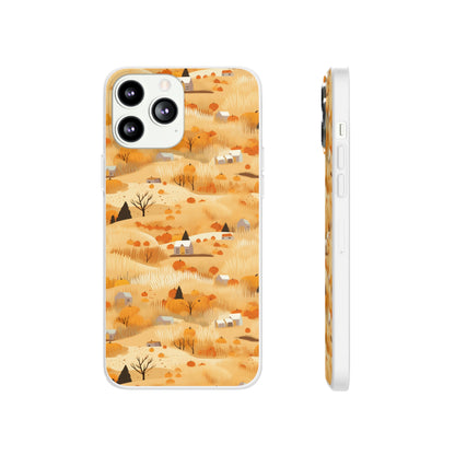 Harvest Homestead: Whimsical Autumn Villages - Flexible Phone Case