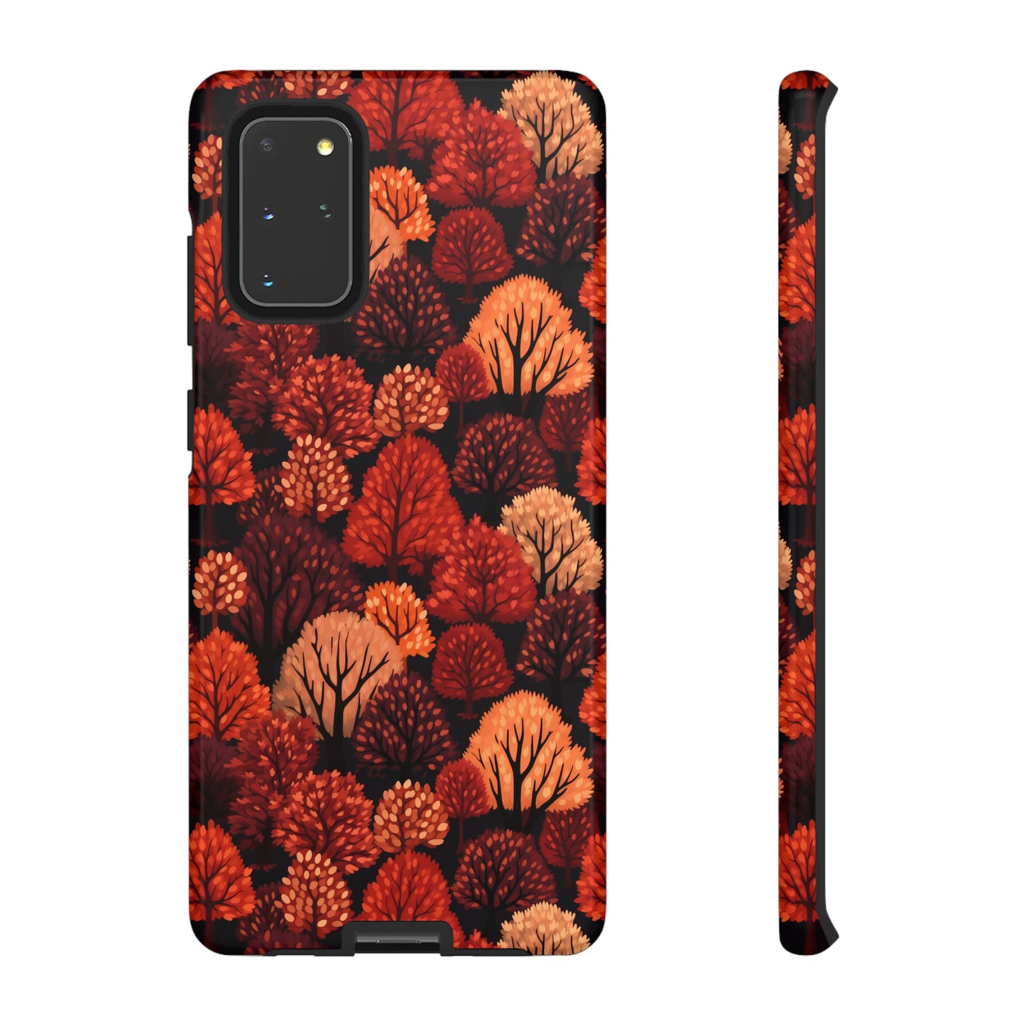 Crimson Forest: Autumn Trees in Vibrant Detail - Tough Phone Case