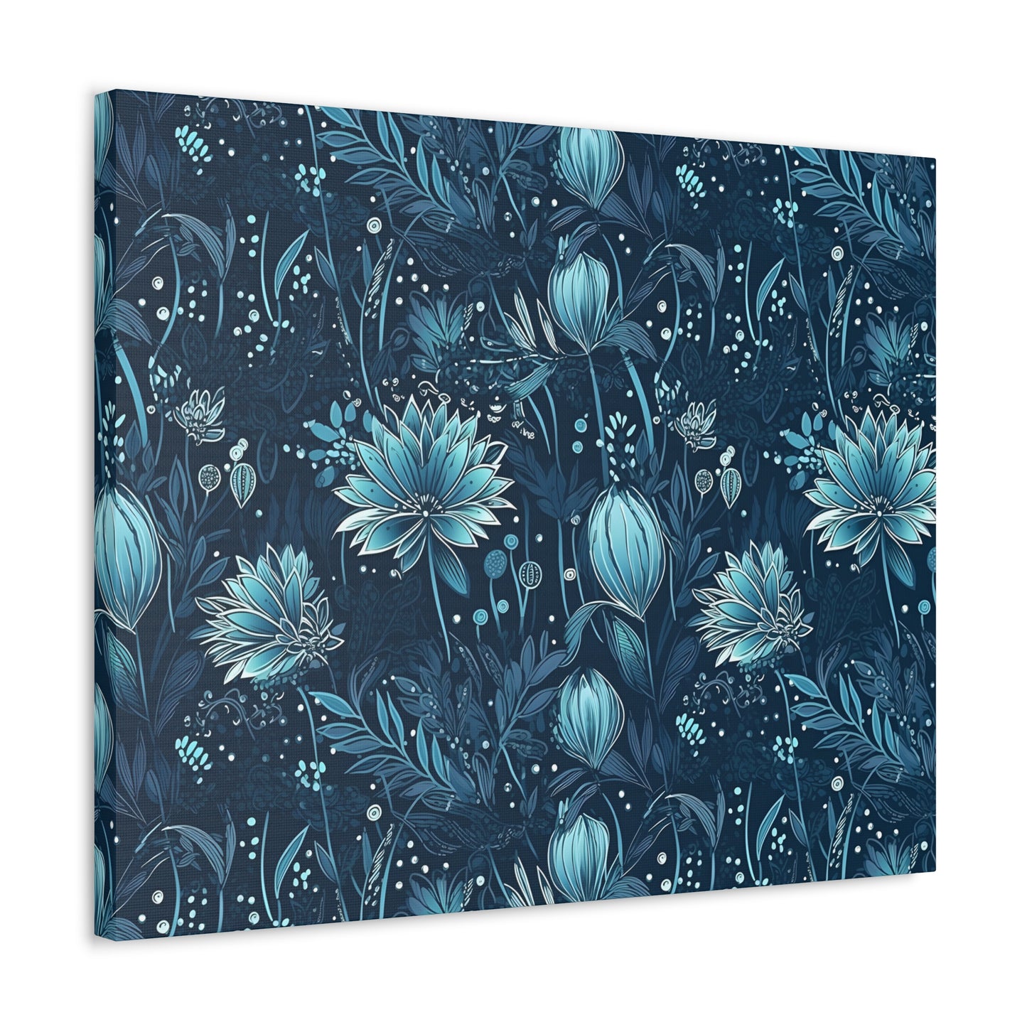 Metallic Blue Scilla - Shimmering Spring Wall Art Canvas