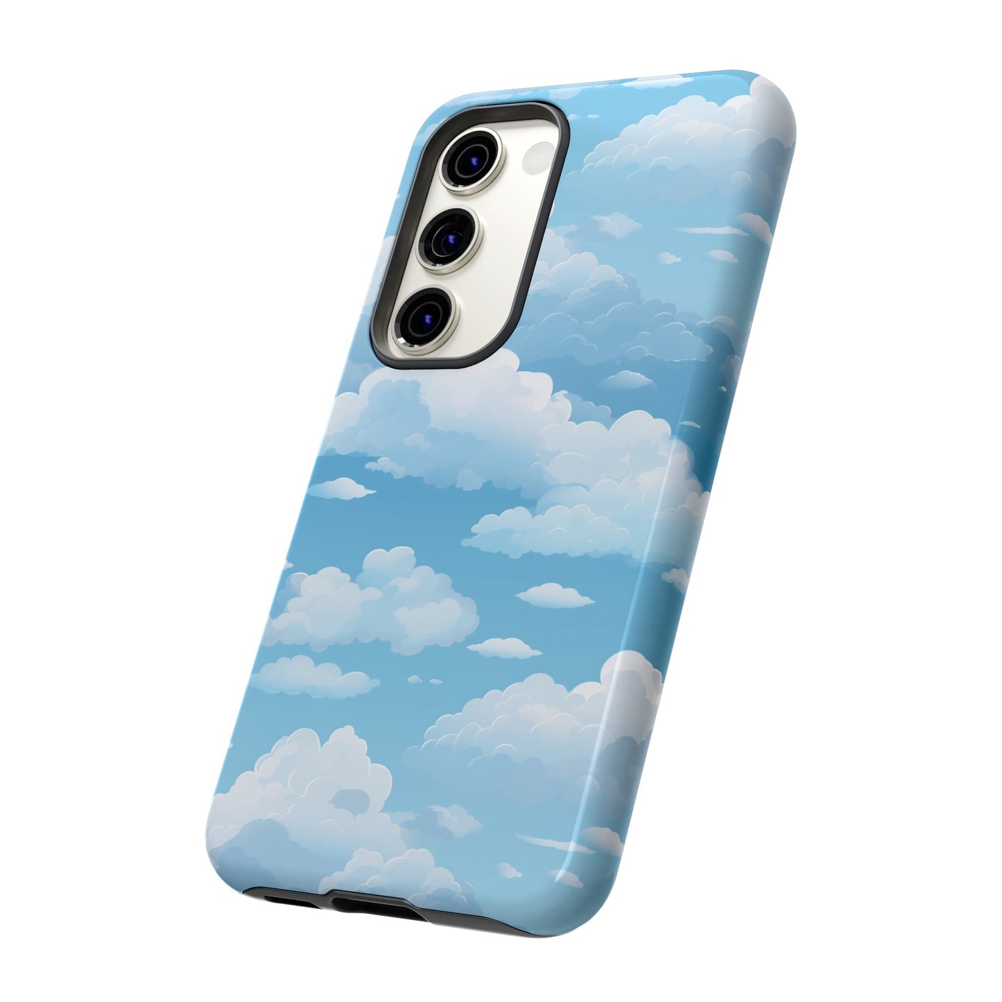 Azure Horizon Phone Case - Majestic Sky & Cloud Pattern - Tough Phone Case